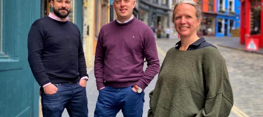 Aveni founders, L-R Joseph Twigg, Jamie Hunter and Dr Lexi Birch