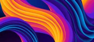 Abstract background with rainbow waves