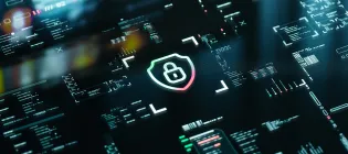 Network security graphic user interface background.