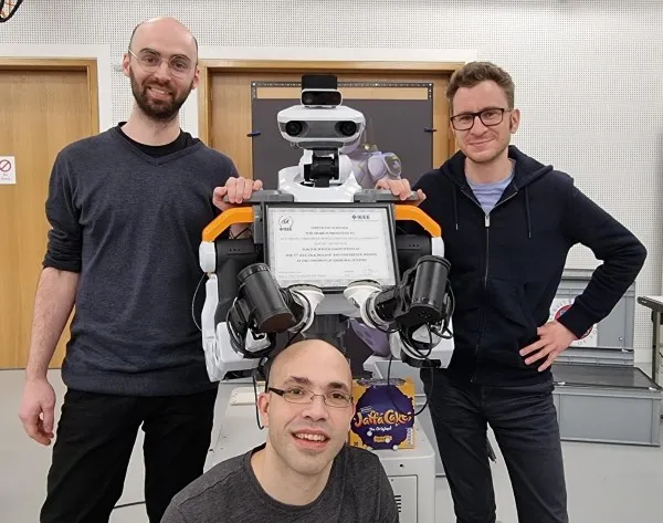 IEEE Poster winners L-R: Vladimir Ivan, Joao Moura, Christian Rauch