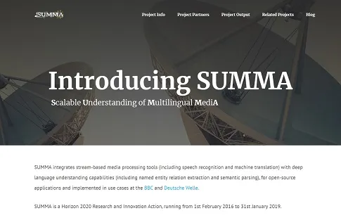 SUMMA website screenshot