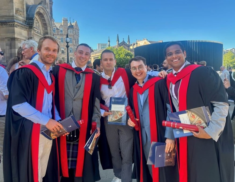 Image shows left to right Olivier Pabet, Salvatore Esposito, Filippo Corponi, Leonardo Castorina, Rohan Gorantla