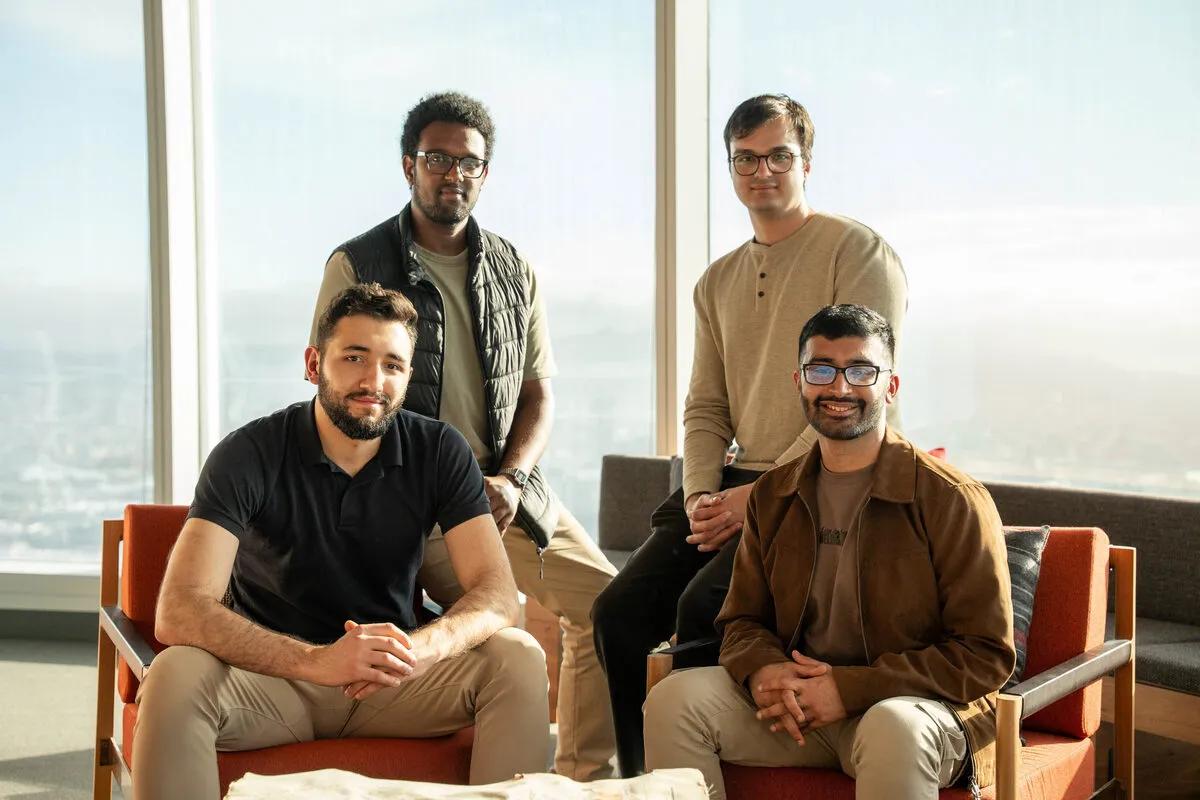 Expanse founding team clockwise L-R Nikodem Bieniek, Yafet Melake, Eren Mendi and Ismaeel Bashir