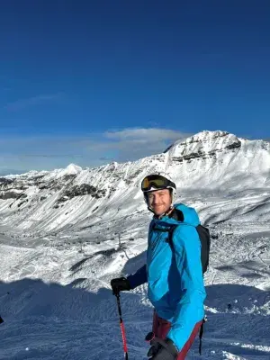 Barry Ryan on snowy mountain